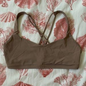 lululemon sports bra in tan